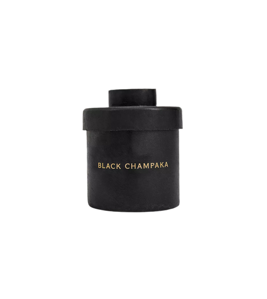 Bougie Apothicaire Petite Candle in Black Wax/Black Champaka