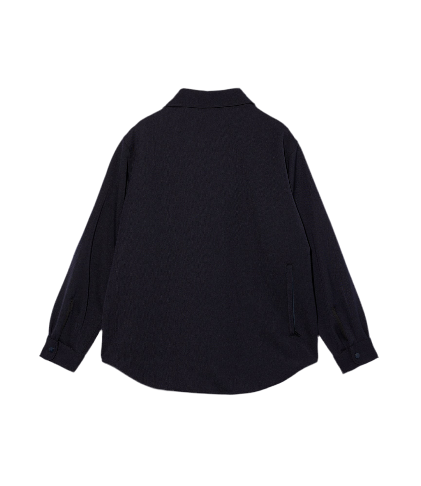 CPO Shirt Jacket in Dark Navy Heavy Wool Elastique