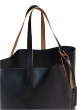 Load image into Gallery viewer, Open Shopper Tote Bag with Marni Tag in Black