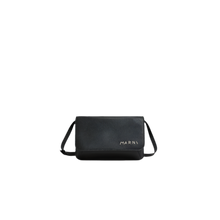 Load image into Gallery viewer, Leather Shoulder Bag with Marni Mending Embroidery in Black