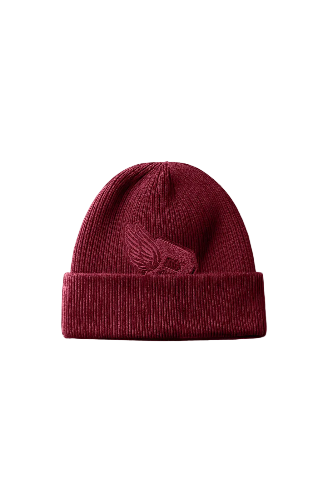 Winged B Beanie in Burgundy