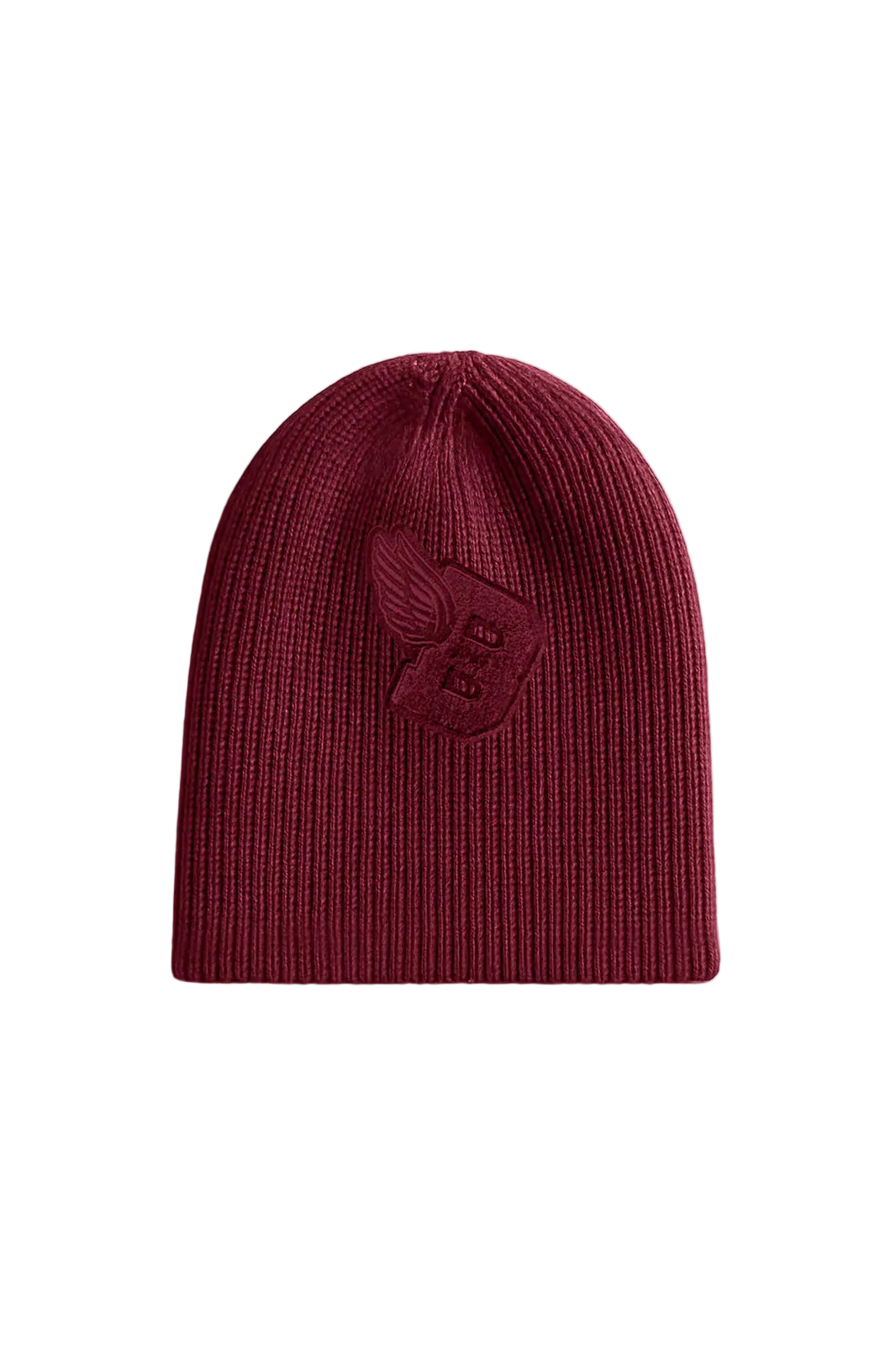 Winged B Beanie in Burgundy