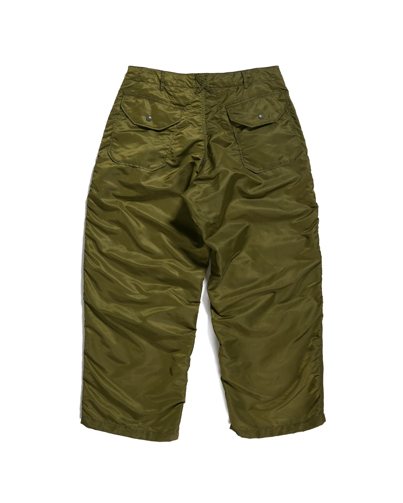 Over Pant in Olive Flight Satin