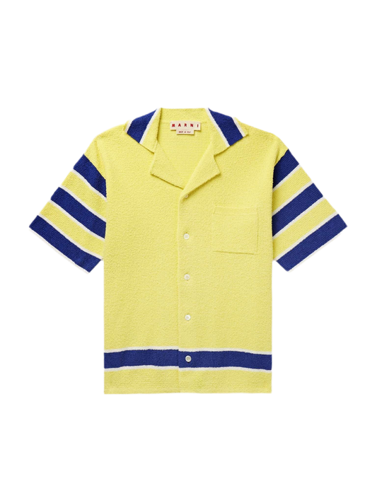 Beach Terry Striped Shirt in Yellow