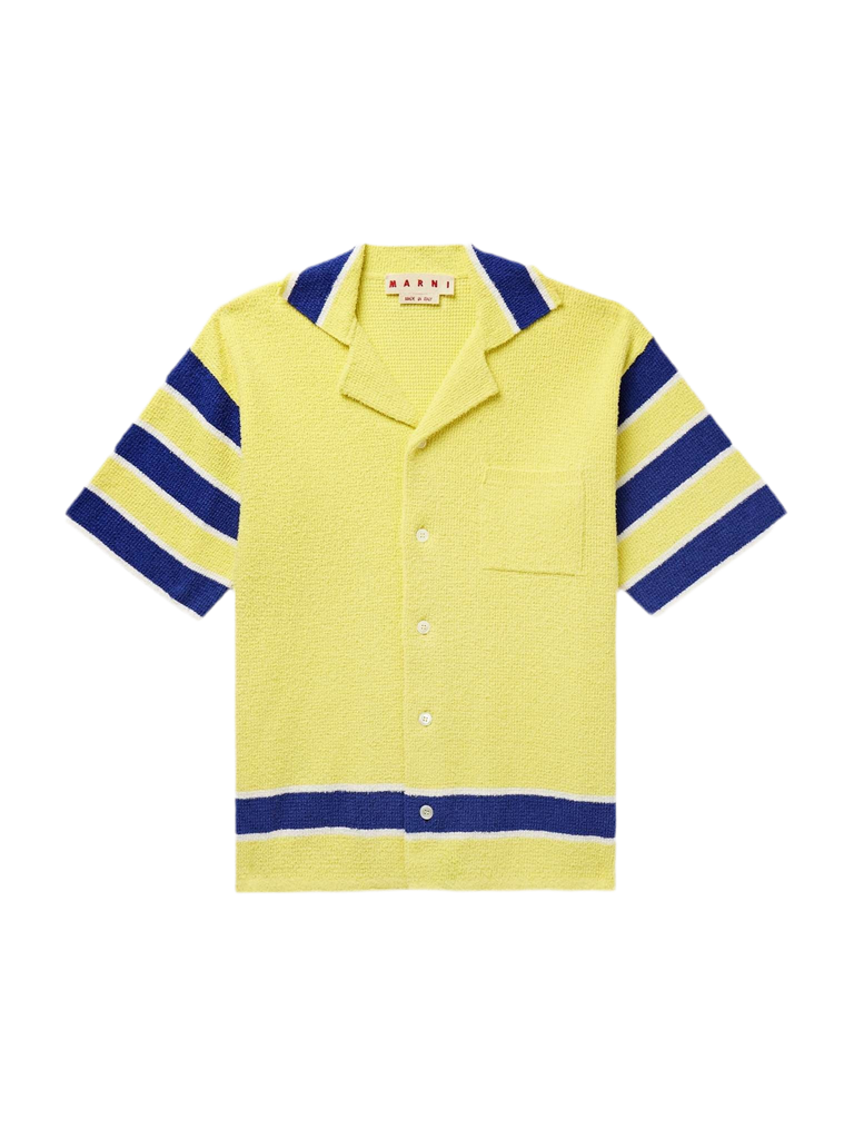 Beach Terry Striped Shirt in Yellow