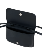Load image into Gallery viewer, Leather Shoulder Bag with Marni Mending Embroidery in Black