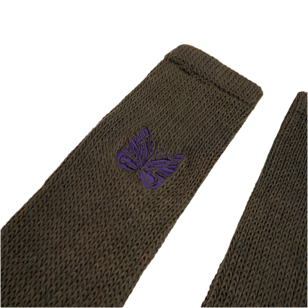 Pile Socks in Olive