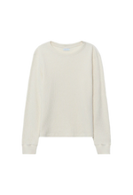 Load image into Gallery viewer, Wool Waffle Knit Crew in Ivory