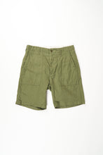Load image into Gallery viewer, Fatigue Shorts in Olive Cotton Hemp