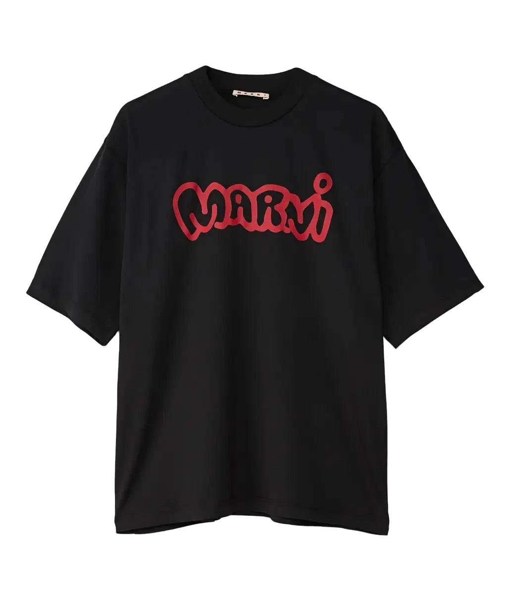 Logo Crewneck T-Shirt in Black
