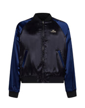 Load image into Gallery viewer, Satin Bomber with Beaded Logo in Black