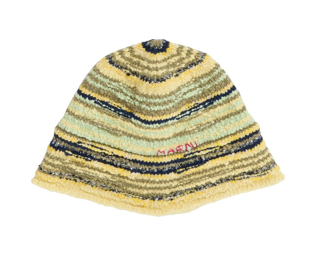 Knit Bucket Hat in Yellow