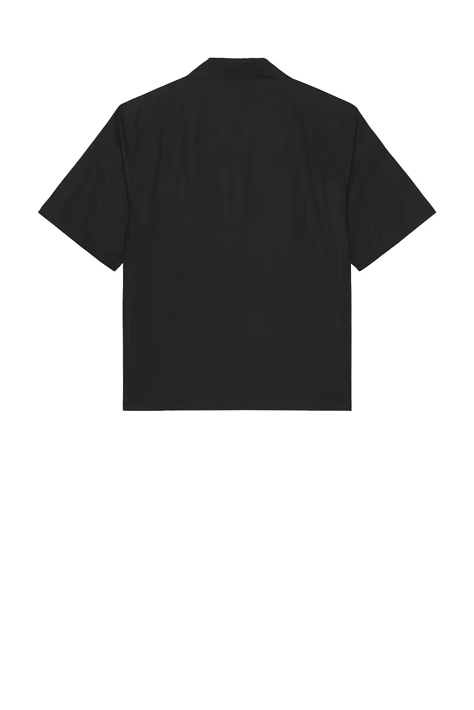 Tulip Cotton-Poplin Bowling Shirt in Black