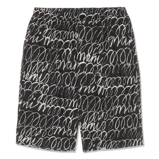 Bermuda Scribble Shorts in Black