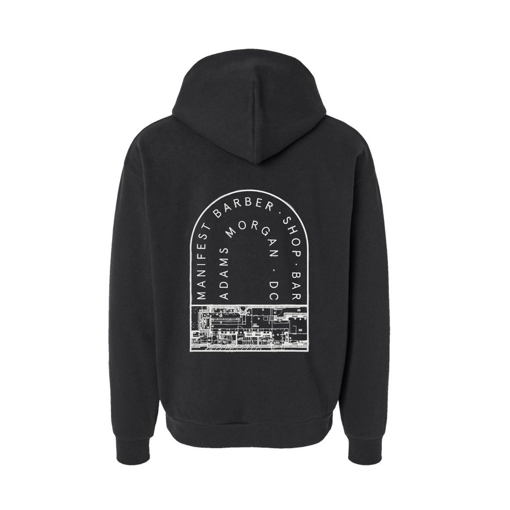 1807 Blueprint Hooded Sweatshirt in Black