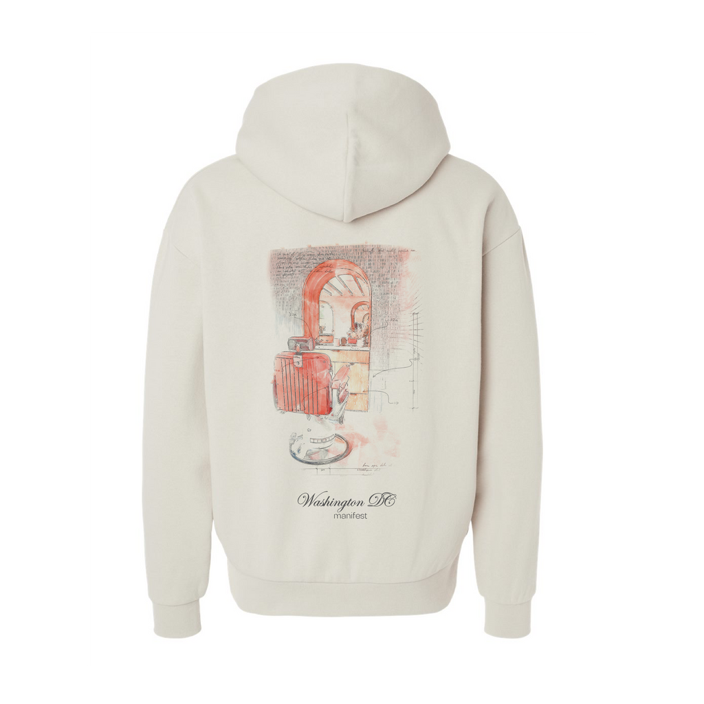 Watercolor Hooded Sweatshirt in Natural