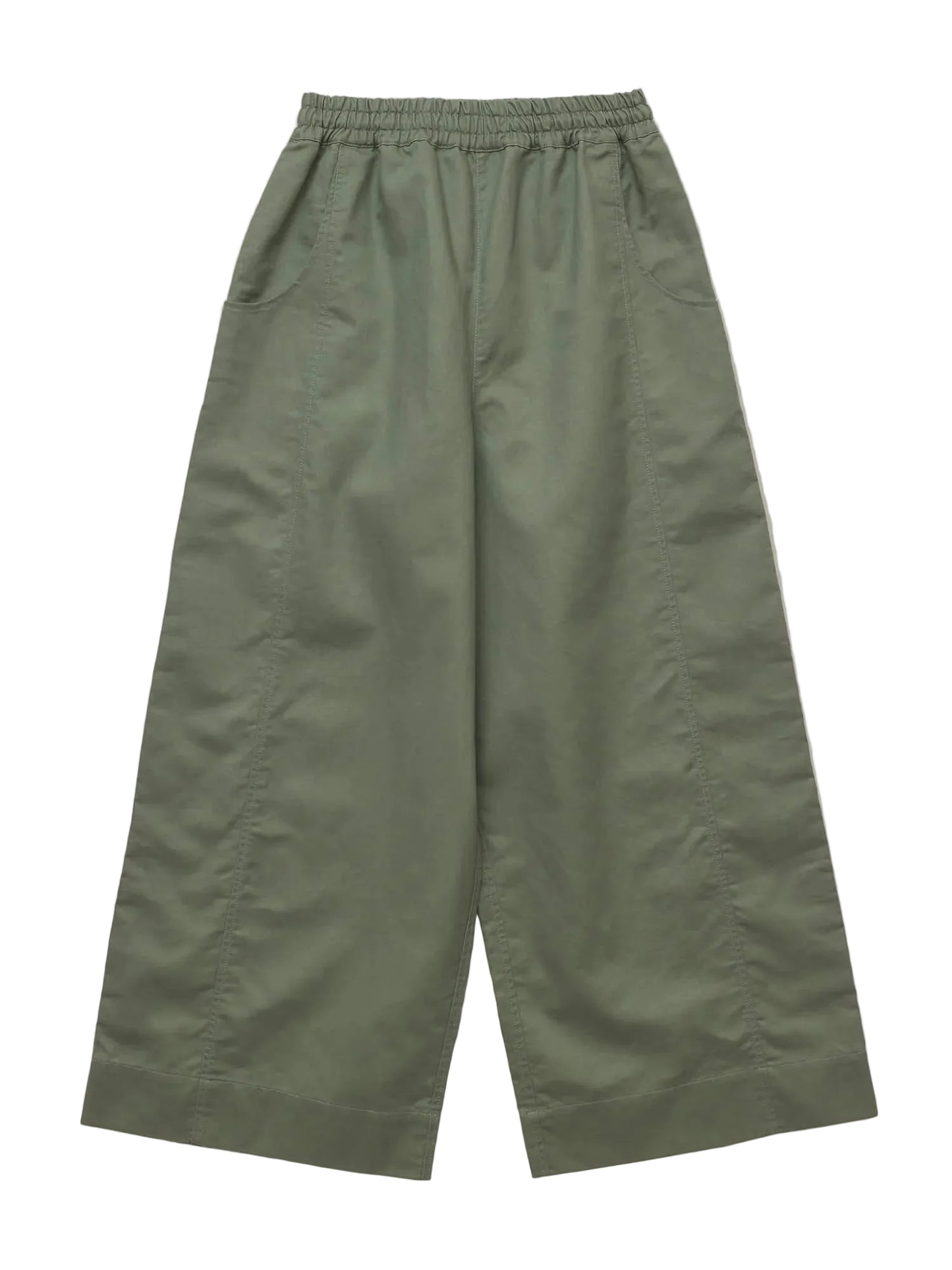 Wide Leg Trouser in Olive