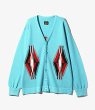 Load image into Gallery viewer, V Neck Chimayo Cardigan in Sax Blue