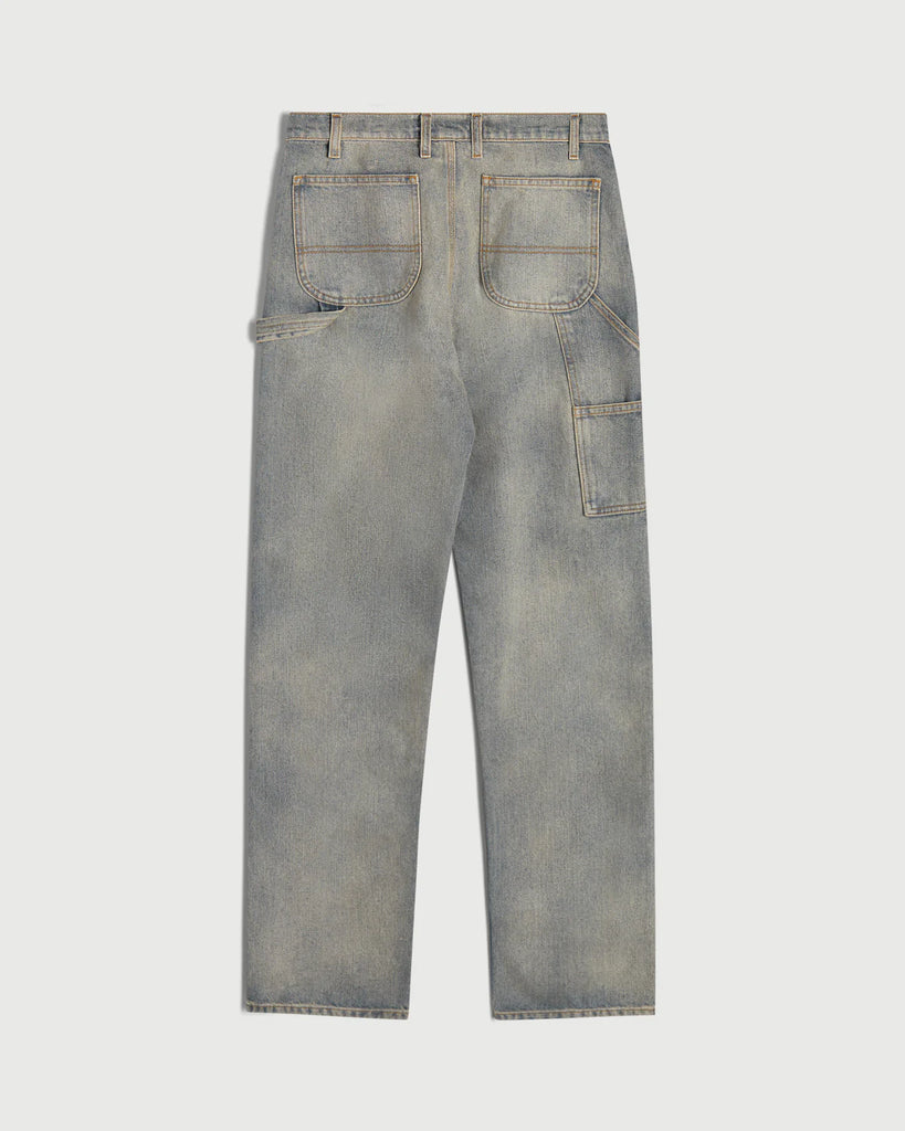 Double Knee Pant in Washed Denim