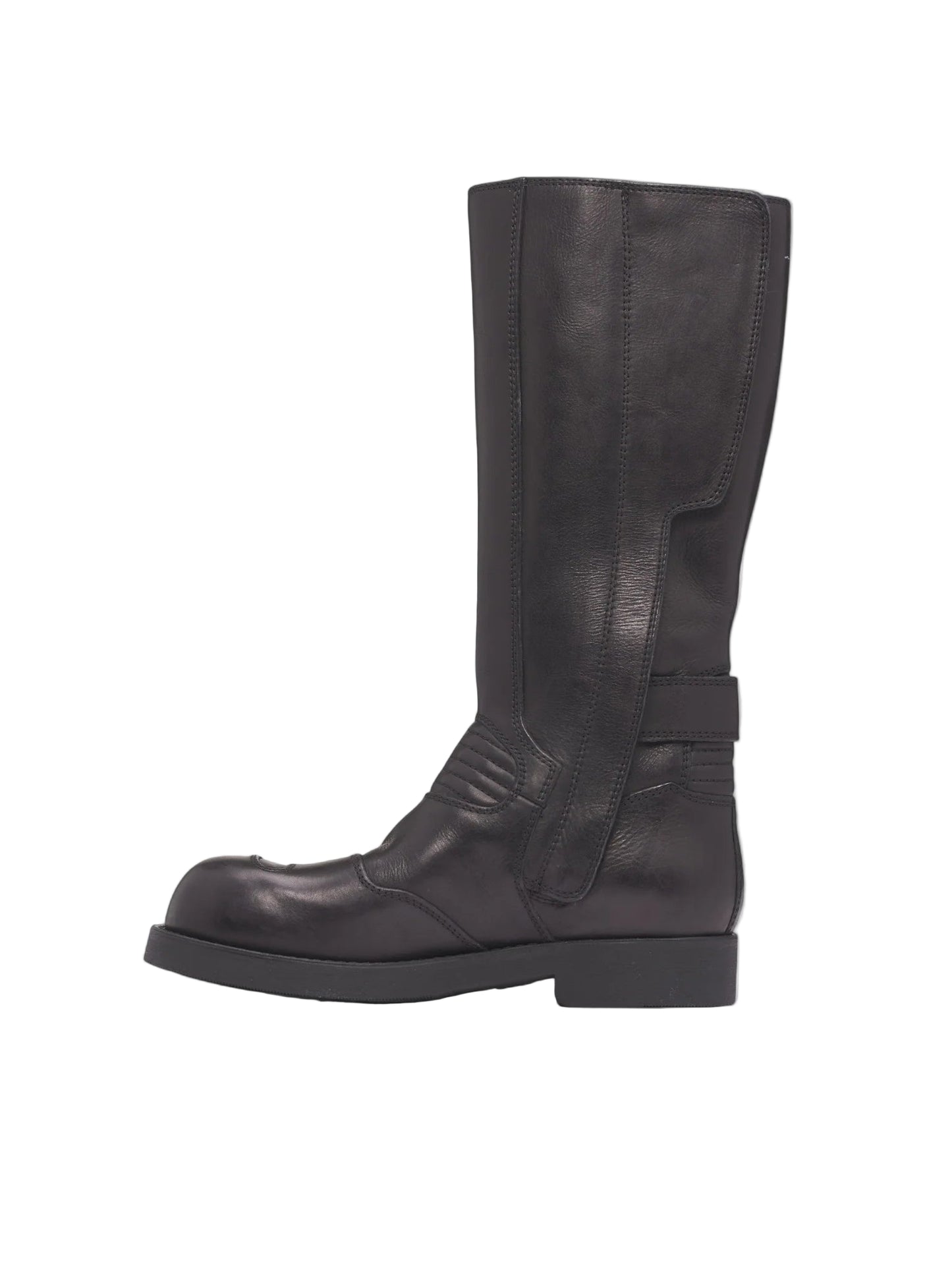 Leather Engineer Boots in Black