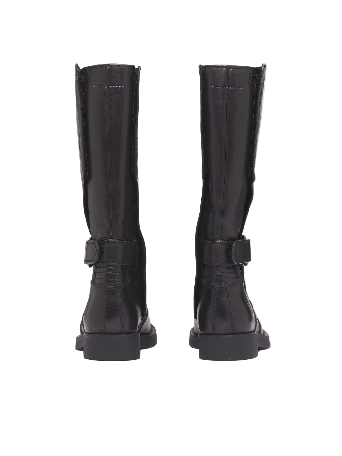 Leather Engineer Boots in Black