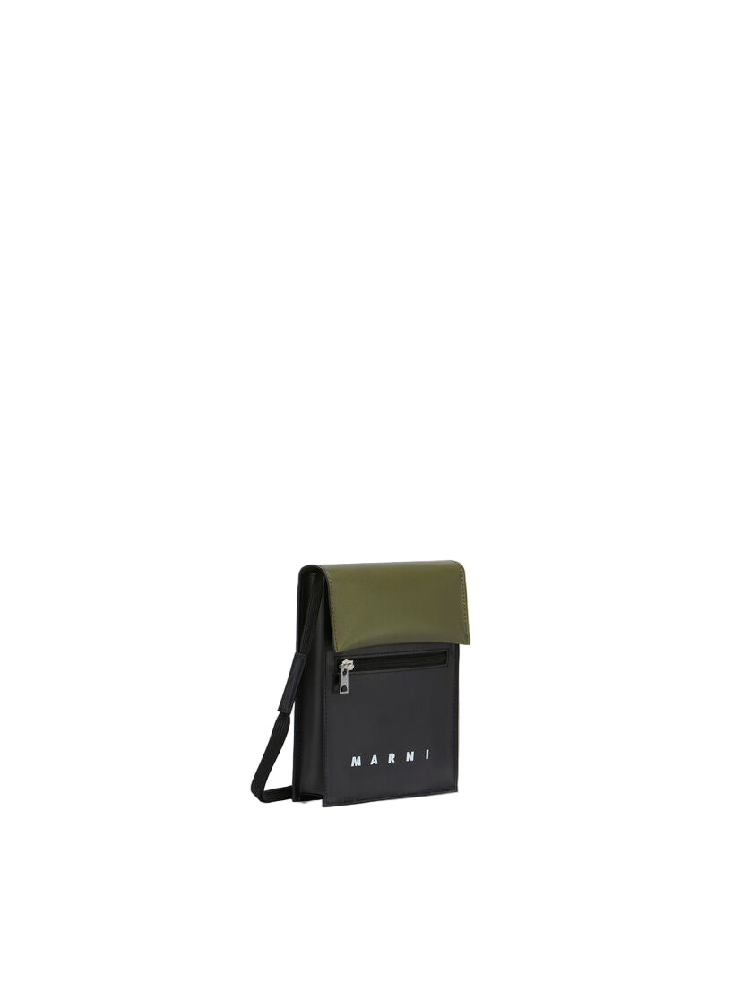 Tribeca Shoulder Bag in Black/Green