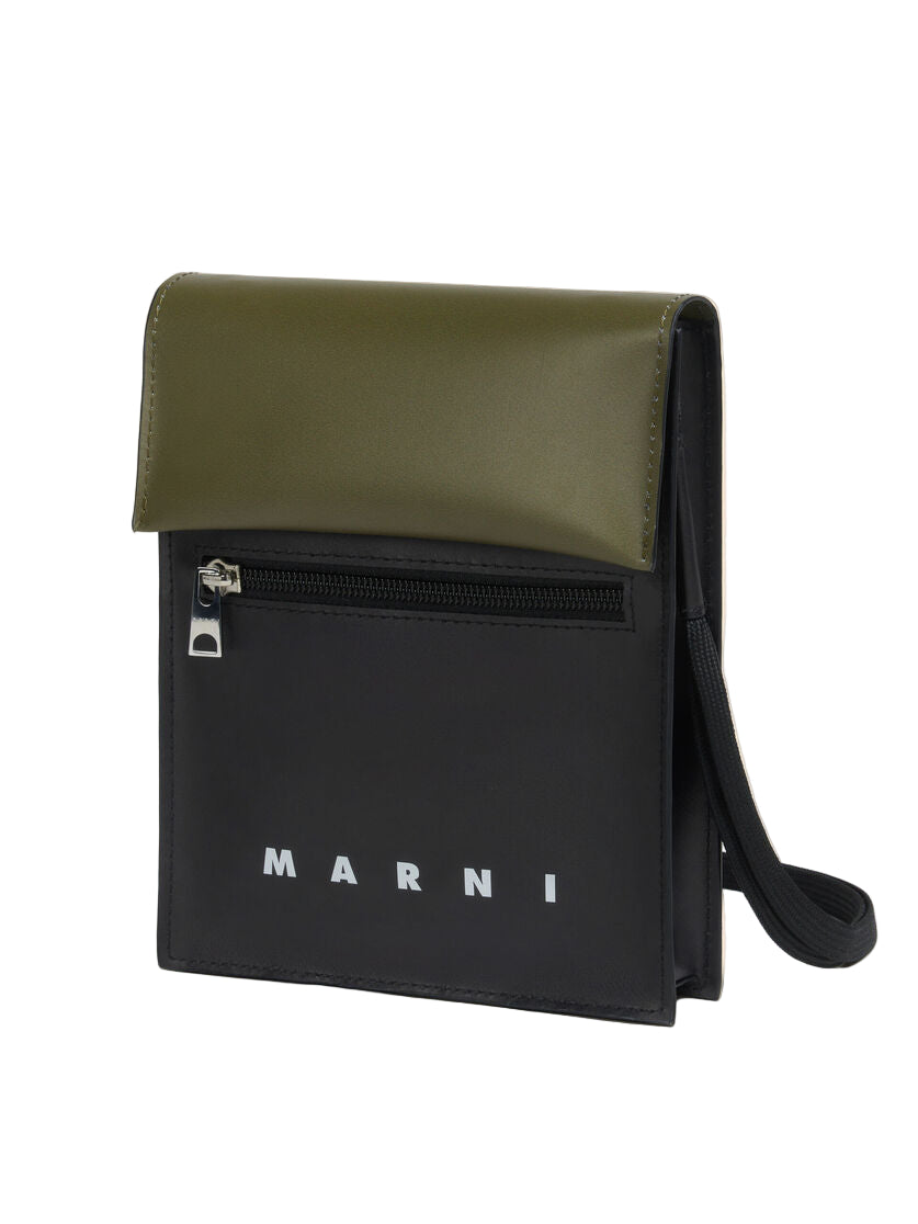 Tribeca Shoulder Bag in Black/Green