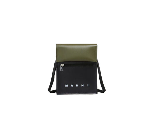 Tribeca Shoulder Bag in Black/Green