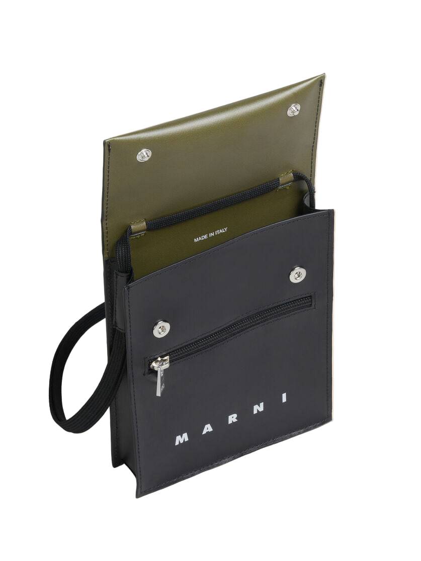 Tribeca Shoulder Bag in Black/Green