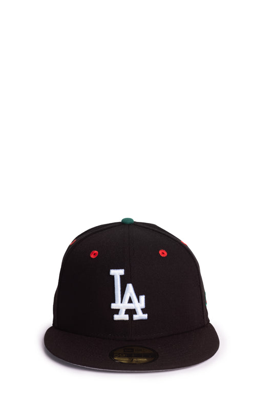 Manifest + New Era LA Dodgers Cap in Black/Red/Green