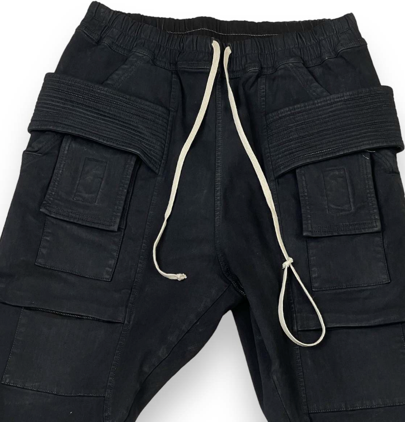 Creatch Cargo Pants in Black Denim