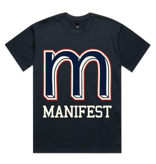 Collegiate 'M' T-Shirt in Navy