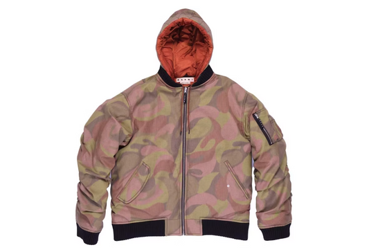 Hooded Flight Jacket in Camo