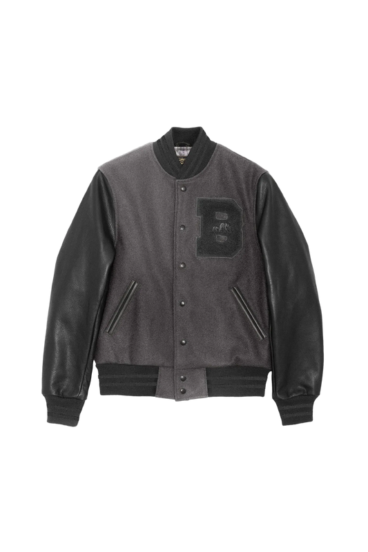 Varsity Jacket in Triple Grey