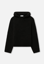 Load image into Gallery viewer, Wool Waffle Knit Poncho in Black