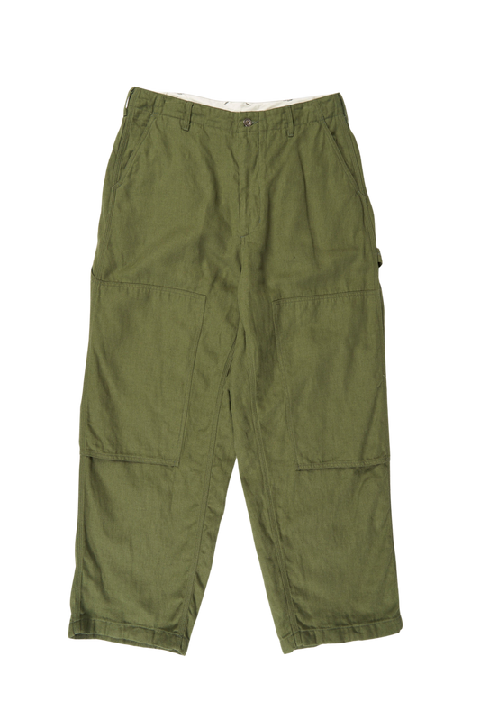 Painter Pant in Olive Cotton Hemp