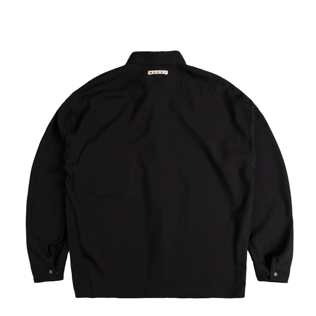 Soft Cotton Denim Shirt in Black