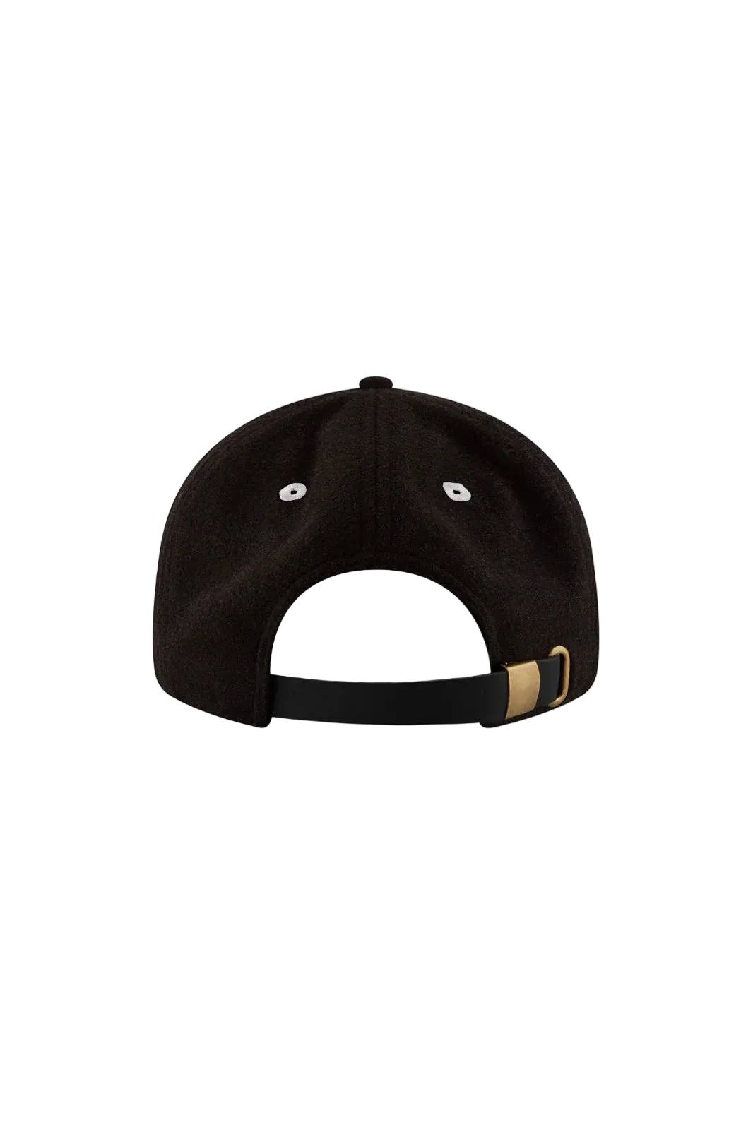 Wool Felt Elephant Varsity Cap in Black