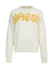 Load image into Gallery viewer, Shetland Wool Logo Sweater in Stone White