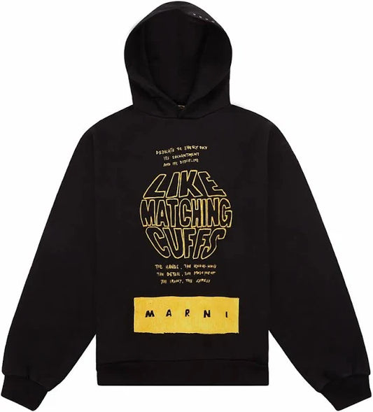 Cuffs Hooded Sweatshirt in Black