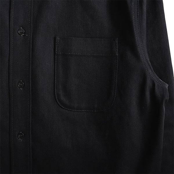Soft Cotton Denim Shirt in Black