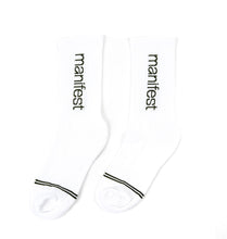 Load image into Gallery viewer, Logo Crew Sock in White