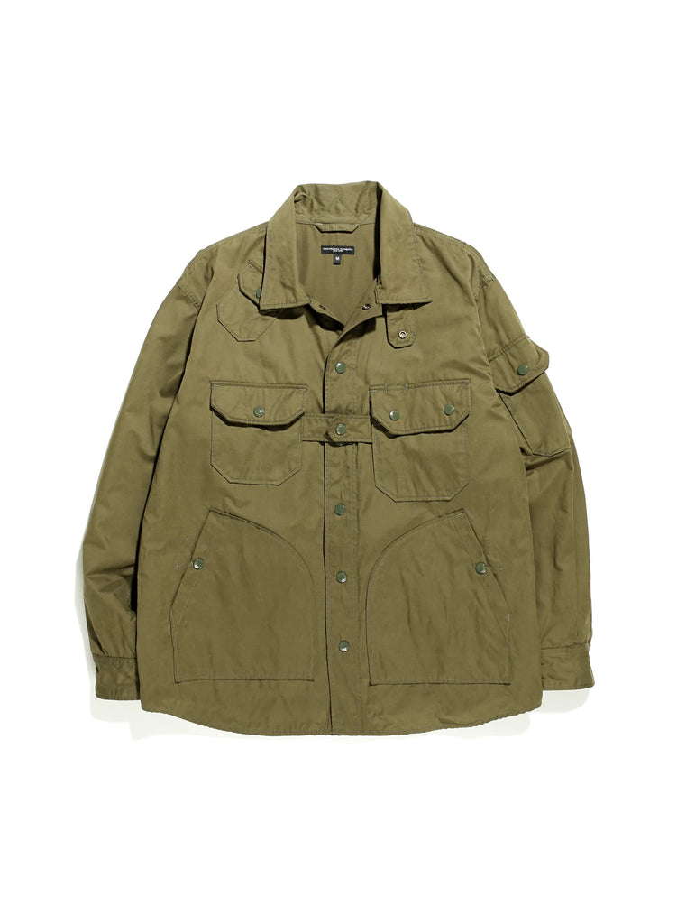 Explorer Shirt Jacket in Olive PC Coated Cloth