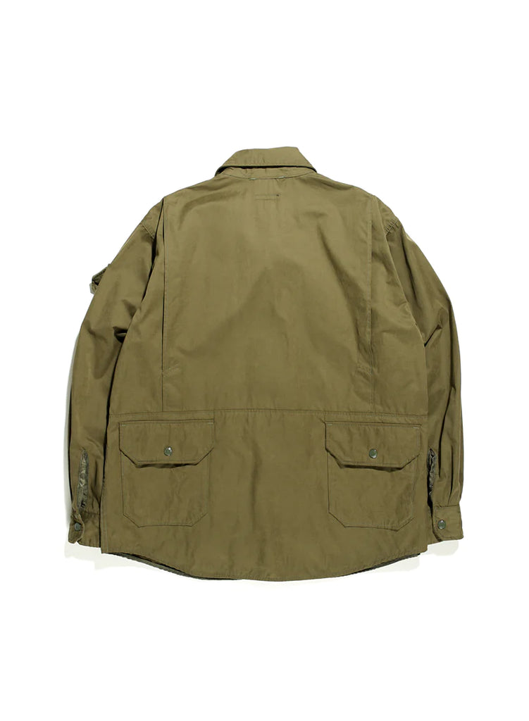 Explorer Shirt Jacket in Olive PC Coated Cloth