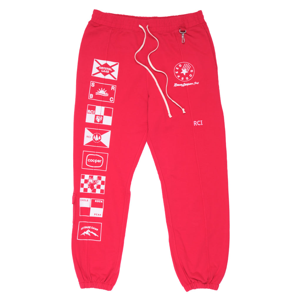 Flag Sweatpants in Red
