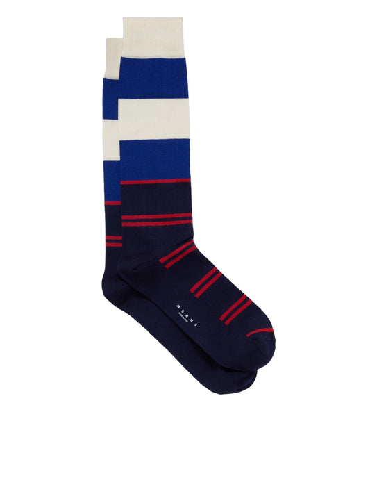 Striped Socks in Dark Navy