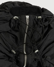 Load image into Gallery viewer, Cinched Nylon Hooded Jacket in Black
