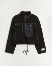 Load image into Gallery viewer, Sherpa Fleece in Forrest Black