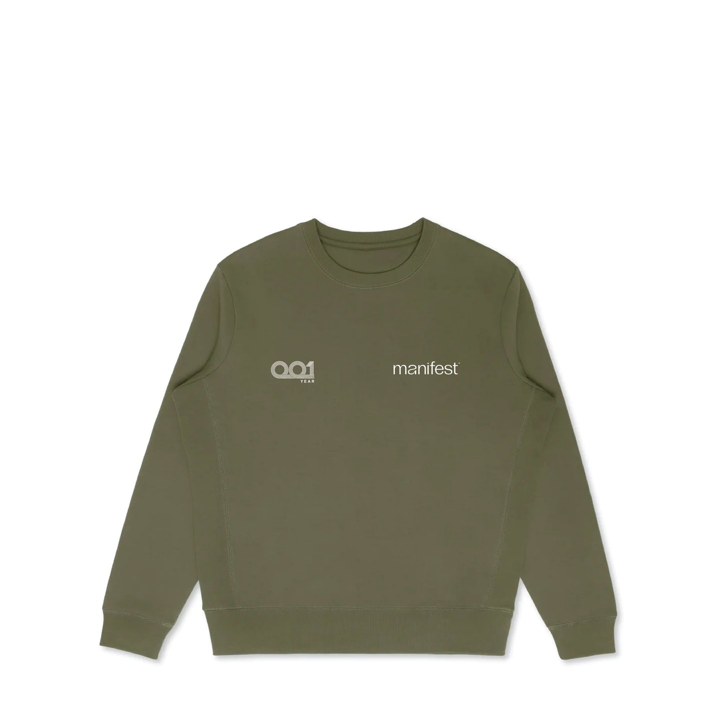 001 Year Anniversary Crewneck in Olive