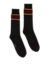 Load image into Gallery viewer, Techno Logo Socks in Black